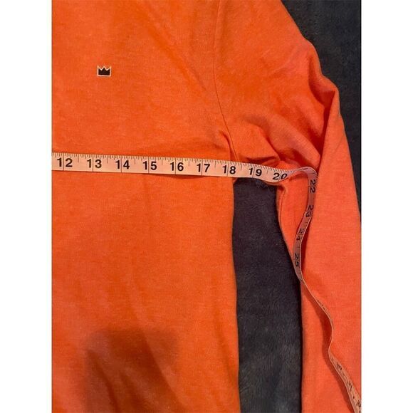 *3/$15 Crown & Ivy Men's S Orange Quarter-Zip Pullover Sweater Casual Knit - Picture 5 of 7